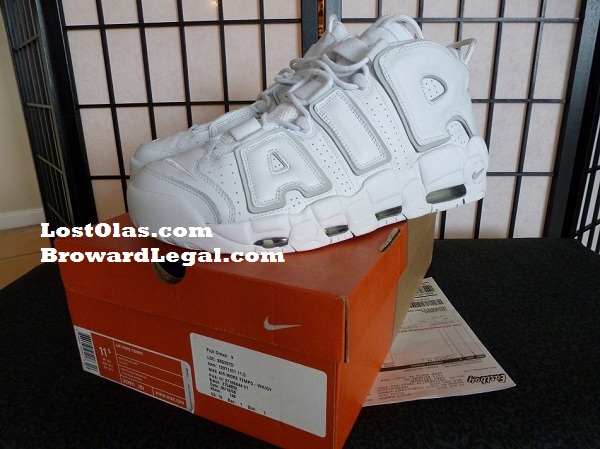 Nike Air More Tempo Size 11.5 White/Neutral Grey
